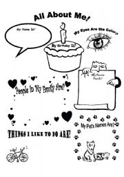 All About Me Worksheets Printables