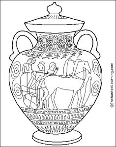 Ancient Greek Vase Coloring Pages Image