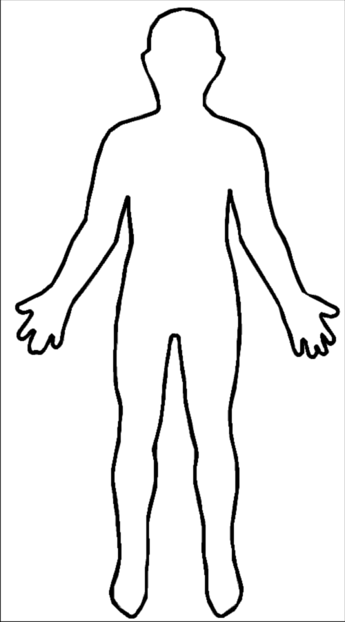 Blank Human Body Outline Image