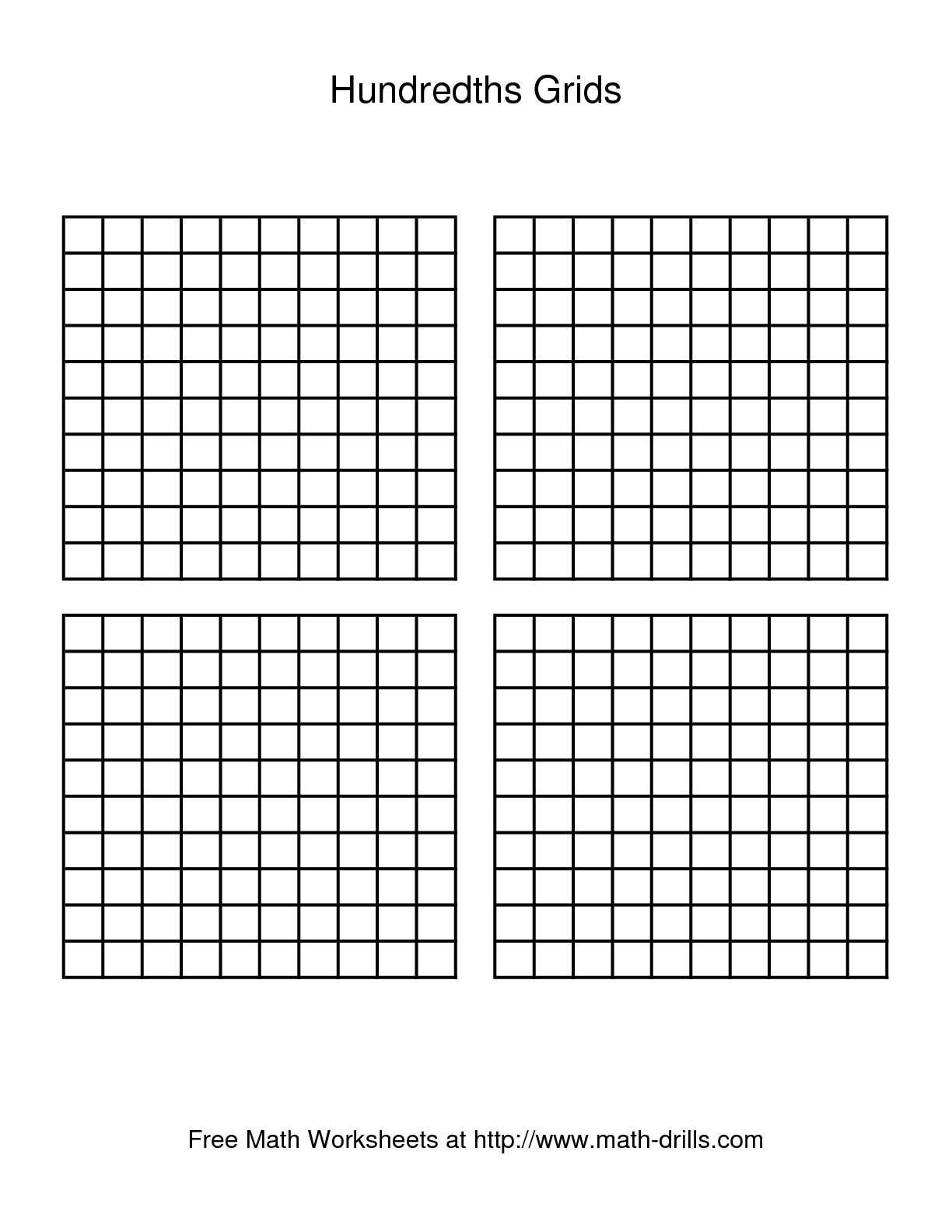 Blank Hundreds Grid Chart Image