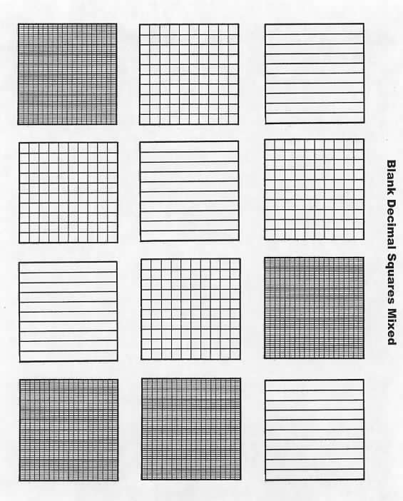 Blank Tenths Decimal Grid Image