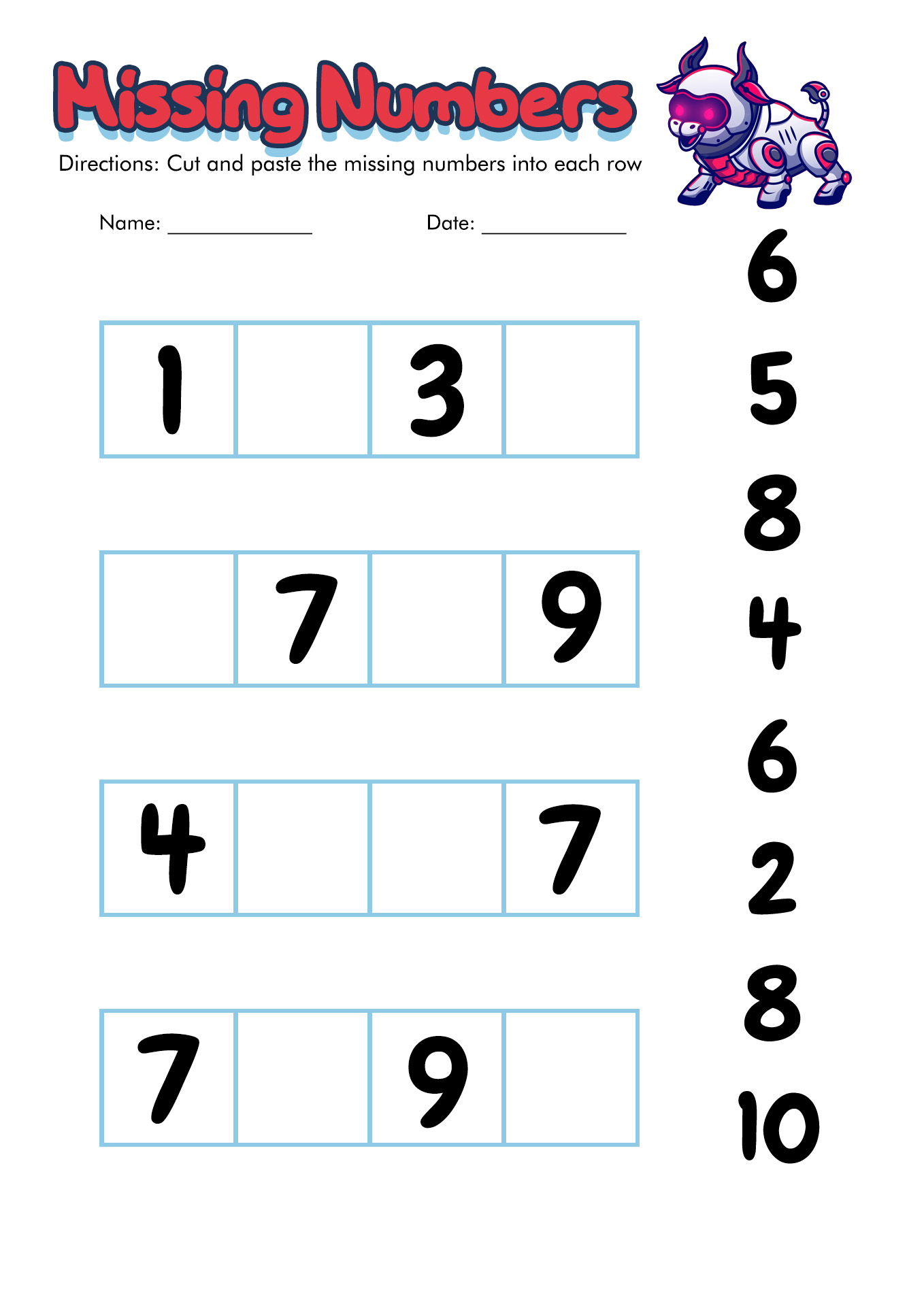 13 Best Images of 1st Grade Cut And Paste Math Worksheets ...