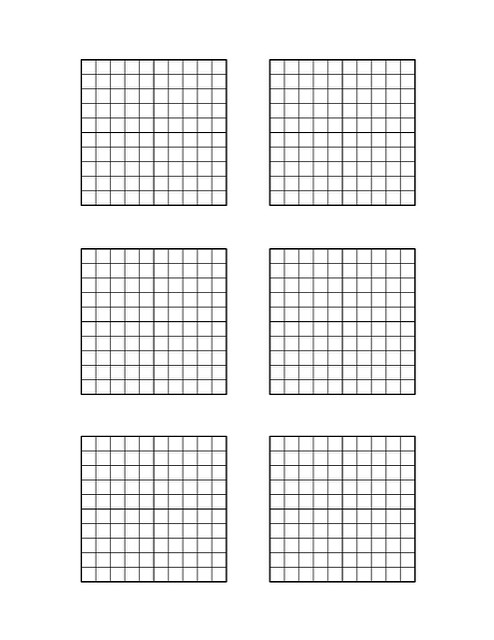 Decimal Hundredths Grid Blank Image