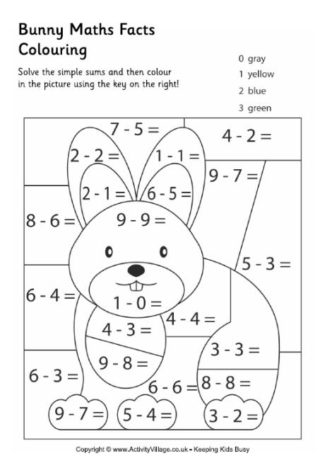 Easter Coloring Pages Math Worksheets Image