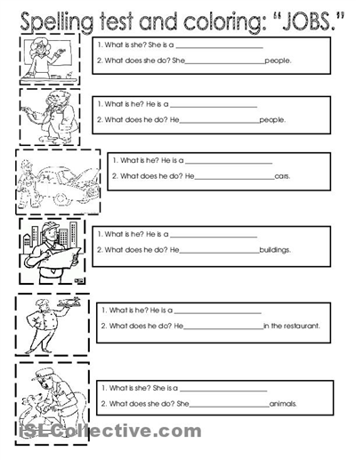 Free Printable Kindergarten Spelling Test Worksheets Image