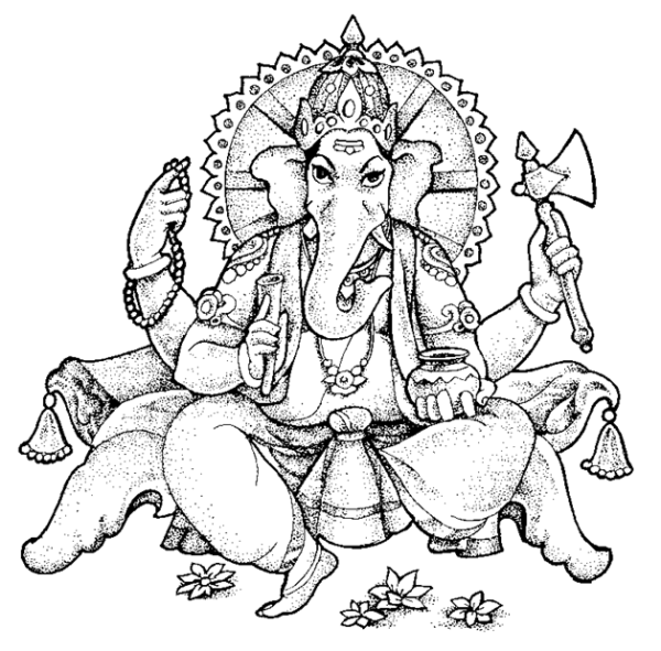 Ganesha Coloring Pages for Elephant Image