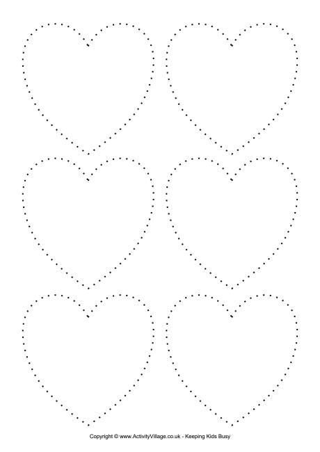 Heart Shape Tracing Worksheet Image