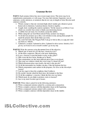 Label Parts of Speech Worksheet