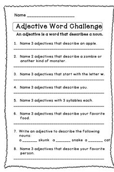 Parts of Speech Worksheets Free 6th Grade