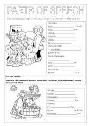 Parts of Speech Worksheets Free Printable Image