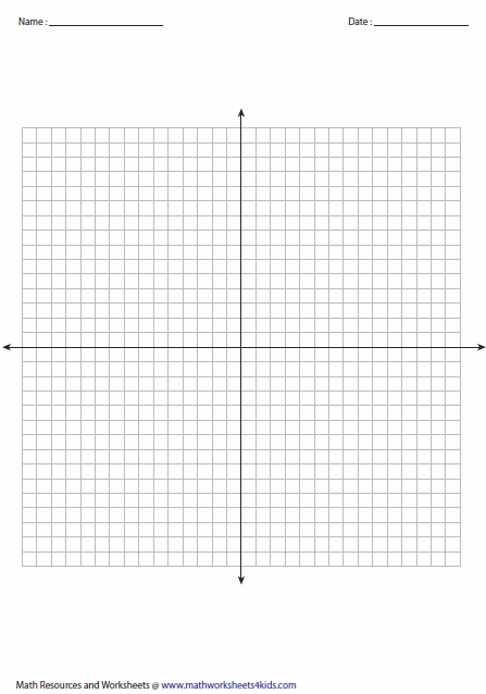 Printable Graph Paper with Quadrants Image