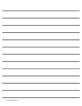 Printable Lined Writing Paper Template Image