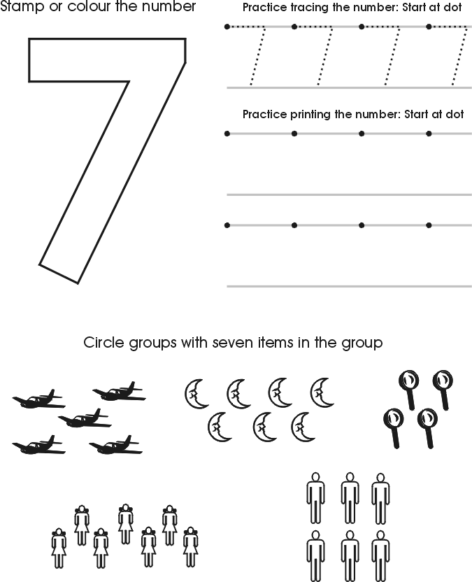 Printable Preschool Worksheets Number 7 Image