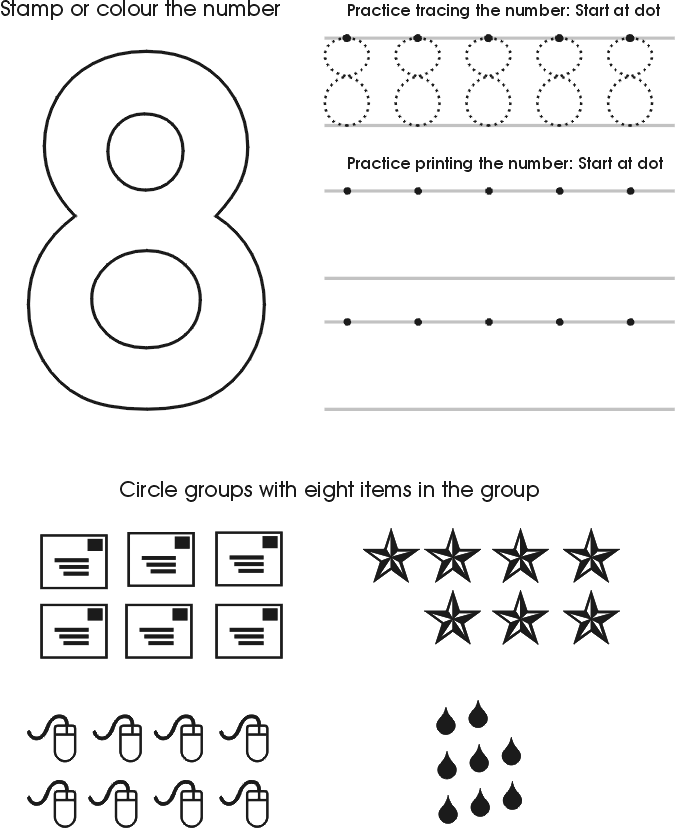 Printable Preschool Worksheets Number 8 Image