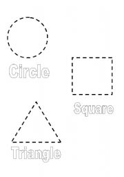 Simple Tracing Shapes Worksheets Image