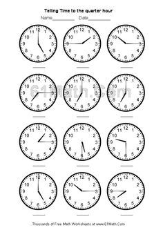 Telling Time Worksheets 3rd Grade Image