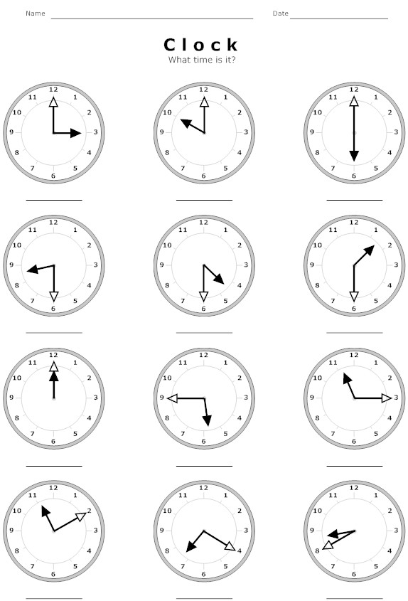 Time Clock Worksheets