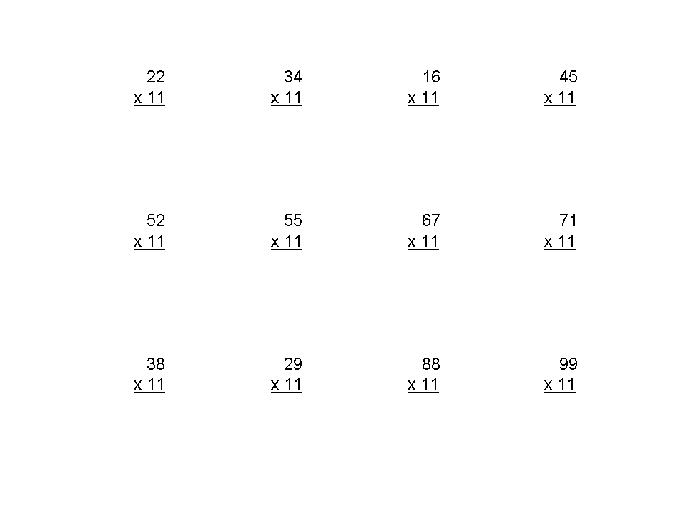 2-Digit Multiplication Worksheets Image