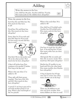 2nd Grade Addition Word Problems Worksheets Image