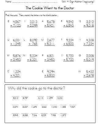 4th Grade Math Puzzle Worksheets Image