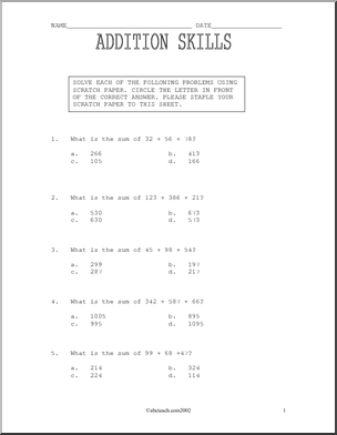 6th Grade Math Test Worksheets Image