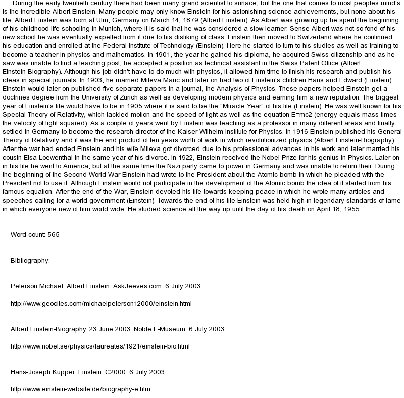 albert einstein essay in telugu