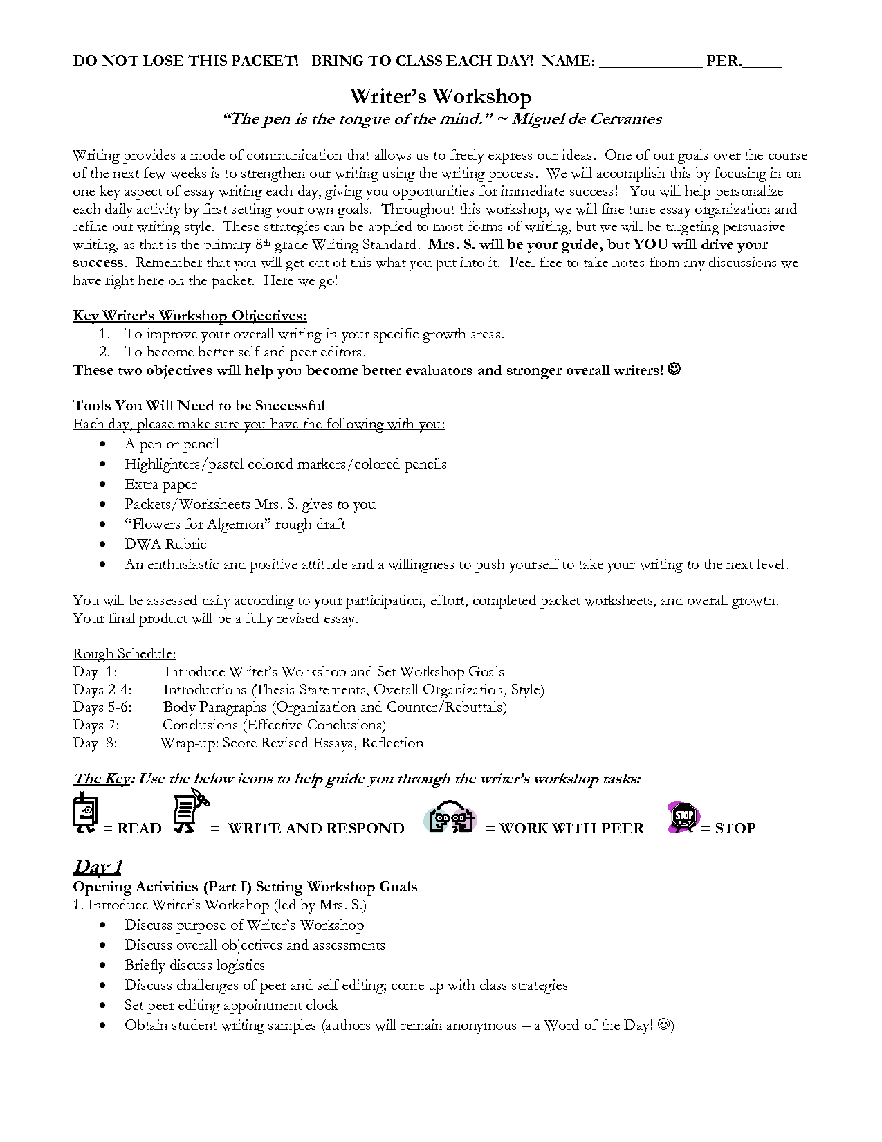 Appointment Clock Worksheet