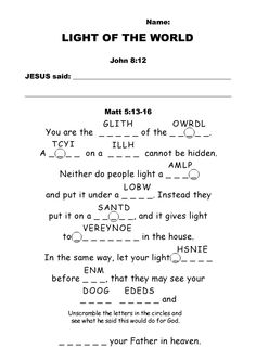 Christian Bible Study Worksheets for Kids Image