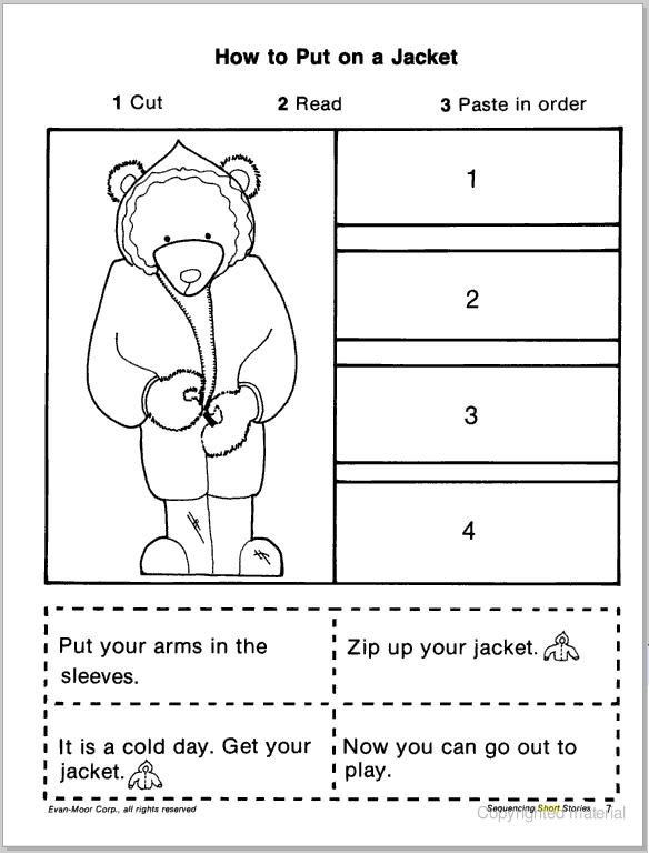 Cut and Paste Sequencing Activities Image