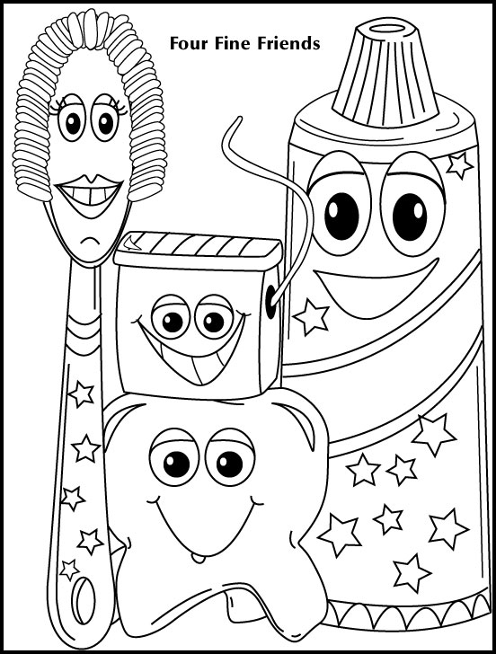Dental Teeth Coloring Pages