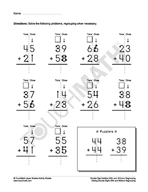 Double-Digit Addition without Regrouping