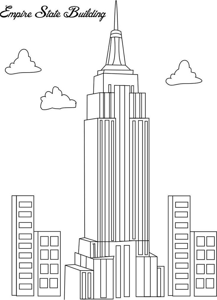 Empire State Building Coloring Pages Image