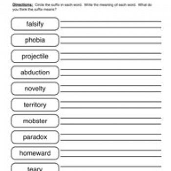 Prefix Suffix Worksheets Image