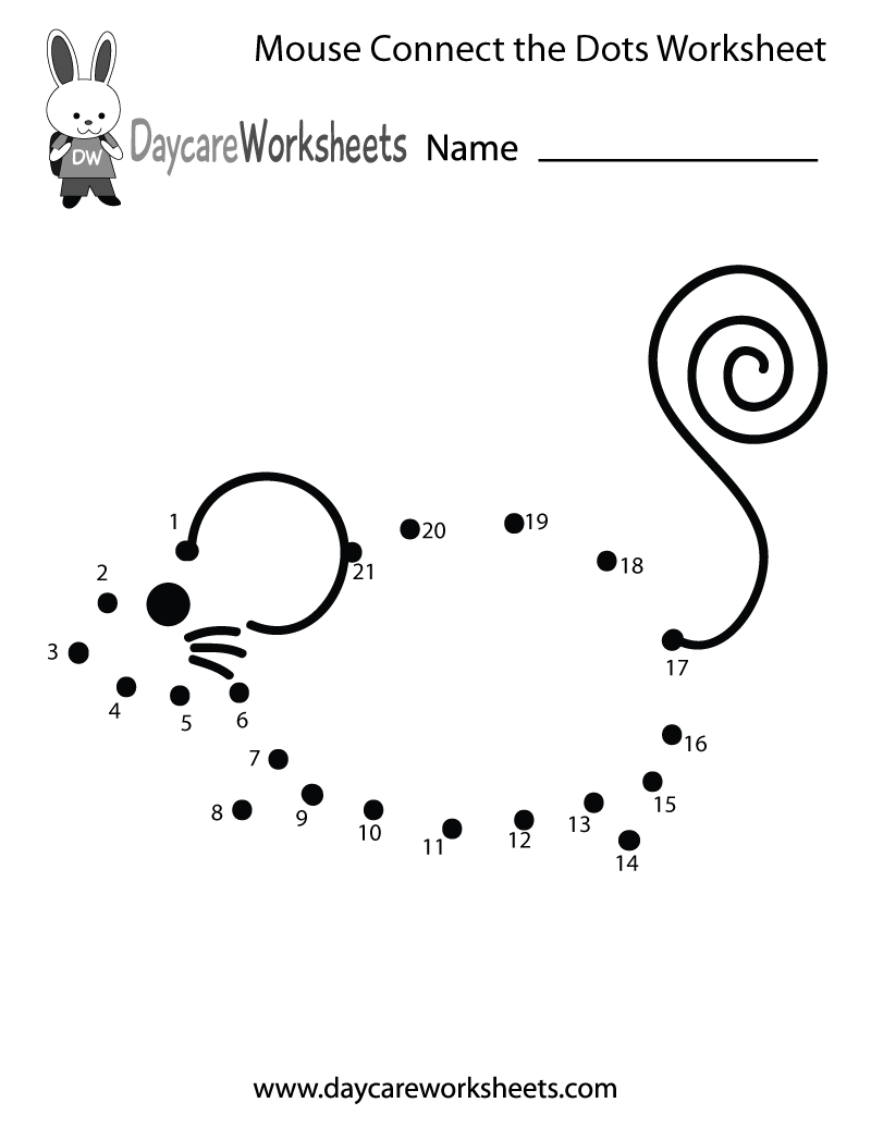Preschool Connect the Dots Printables