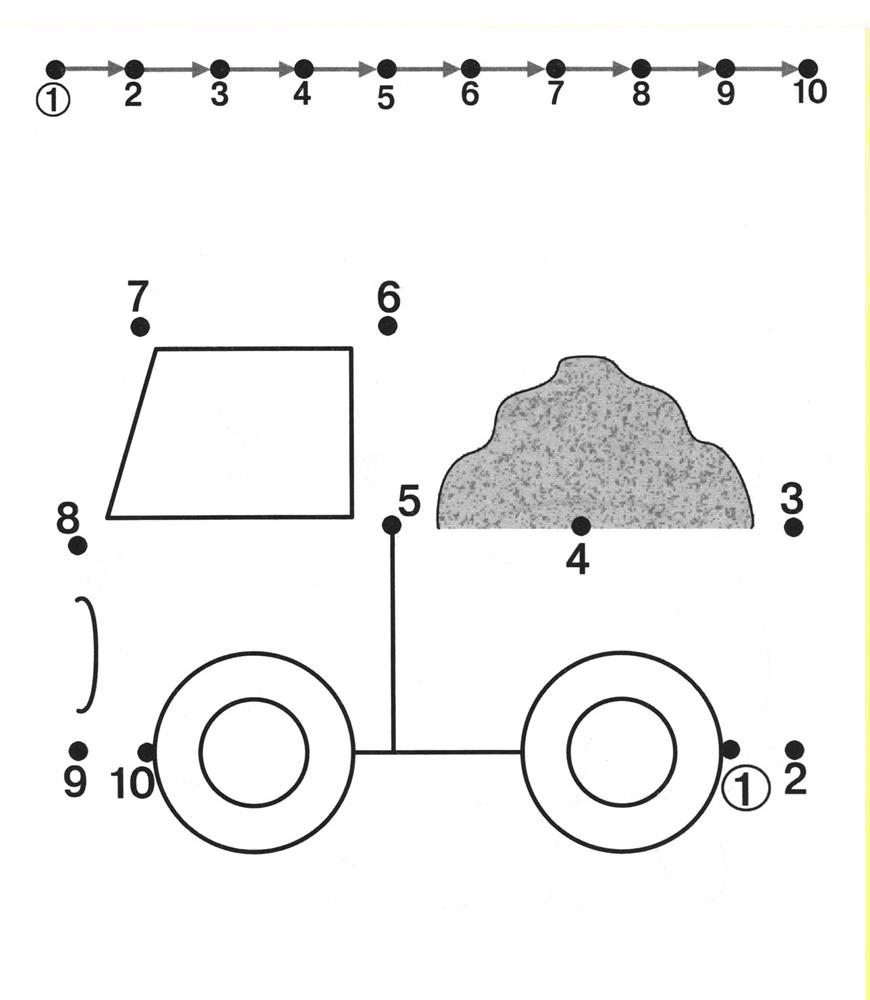 Printable Dot to Dot Number 1 Tracing Worksheets Image