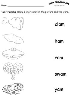 Printable Word Family Worksheets Image