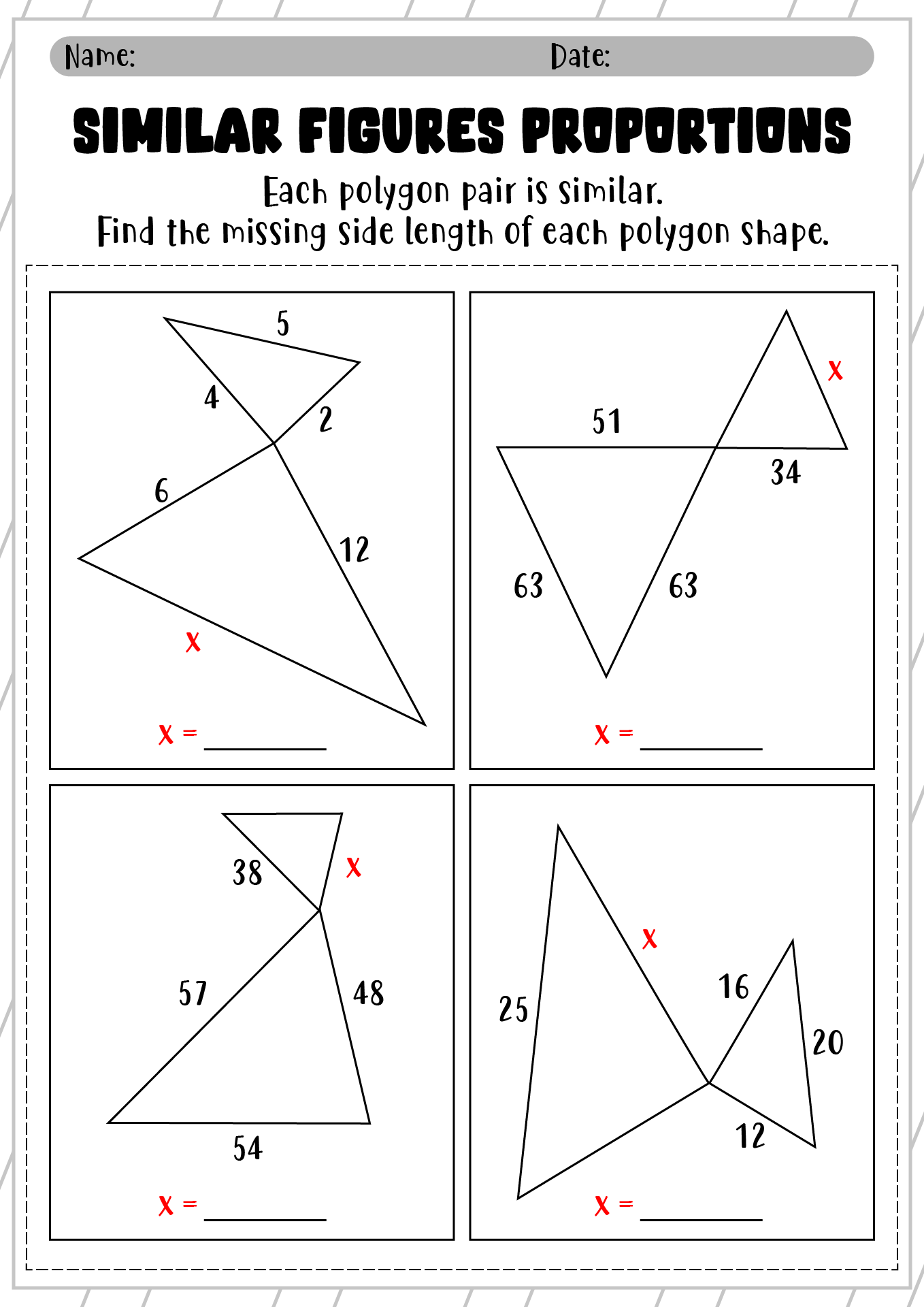 14 Similar Figures Worksheet Worksheeto