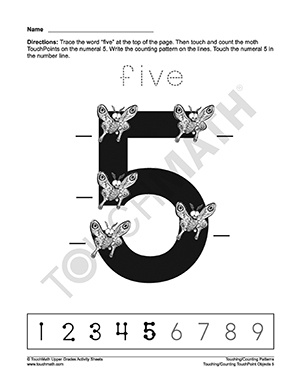 TouchMath Counting Worksheets