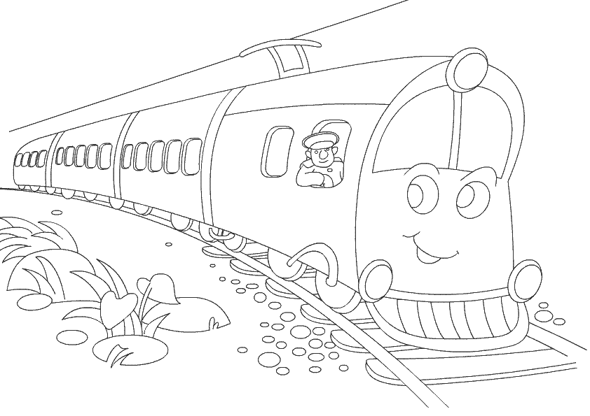 Train Color by Number Coloring Pages Image