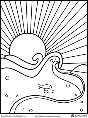 Waves Coloring Pages Printable