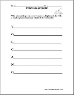 3rd Grade Volcano Worksheets Image