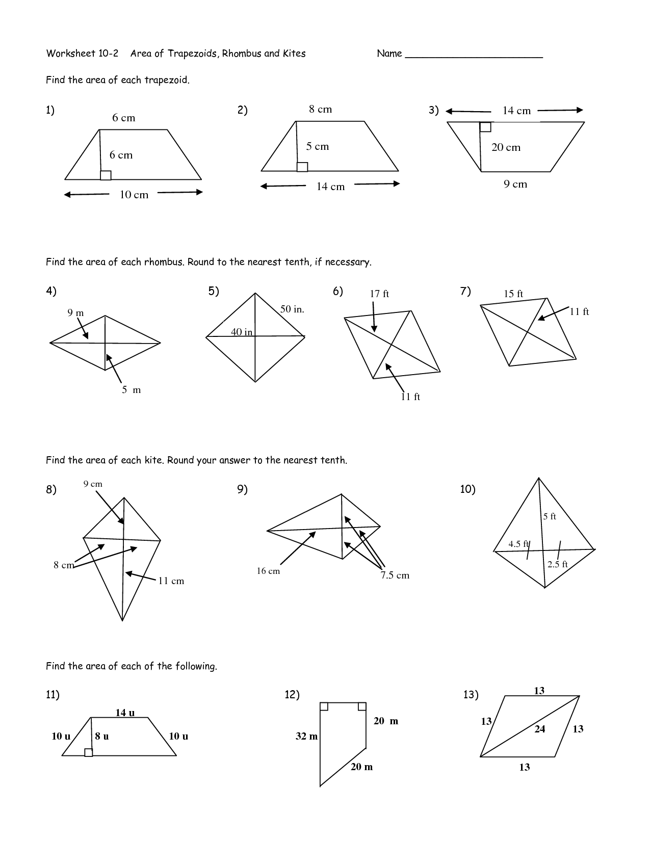 problem solving properties of kites and trapezoids