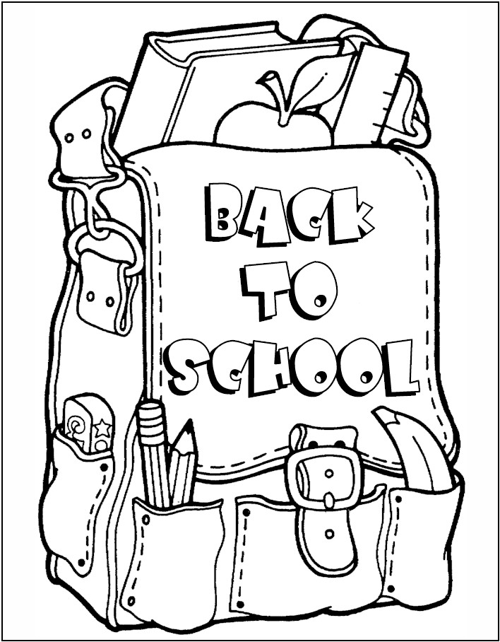 Back to School Coloring Pages for Kids Printable Image