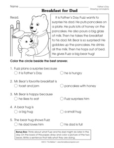 Drawing Conclusions Worksheets Grade 1 Image
