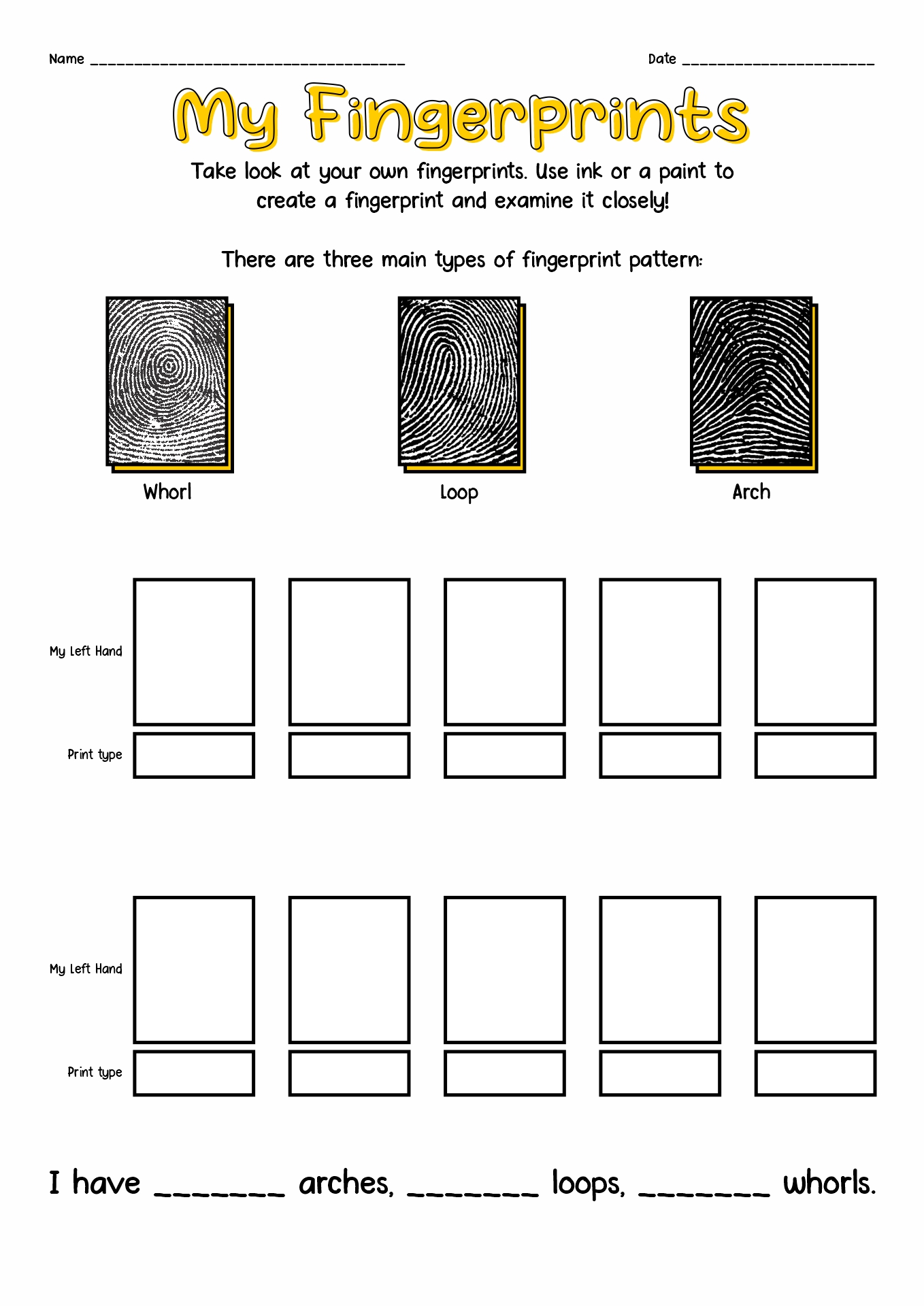 First Grade Fingerprints Image