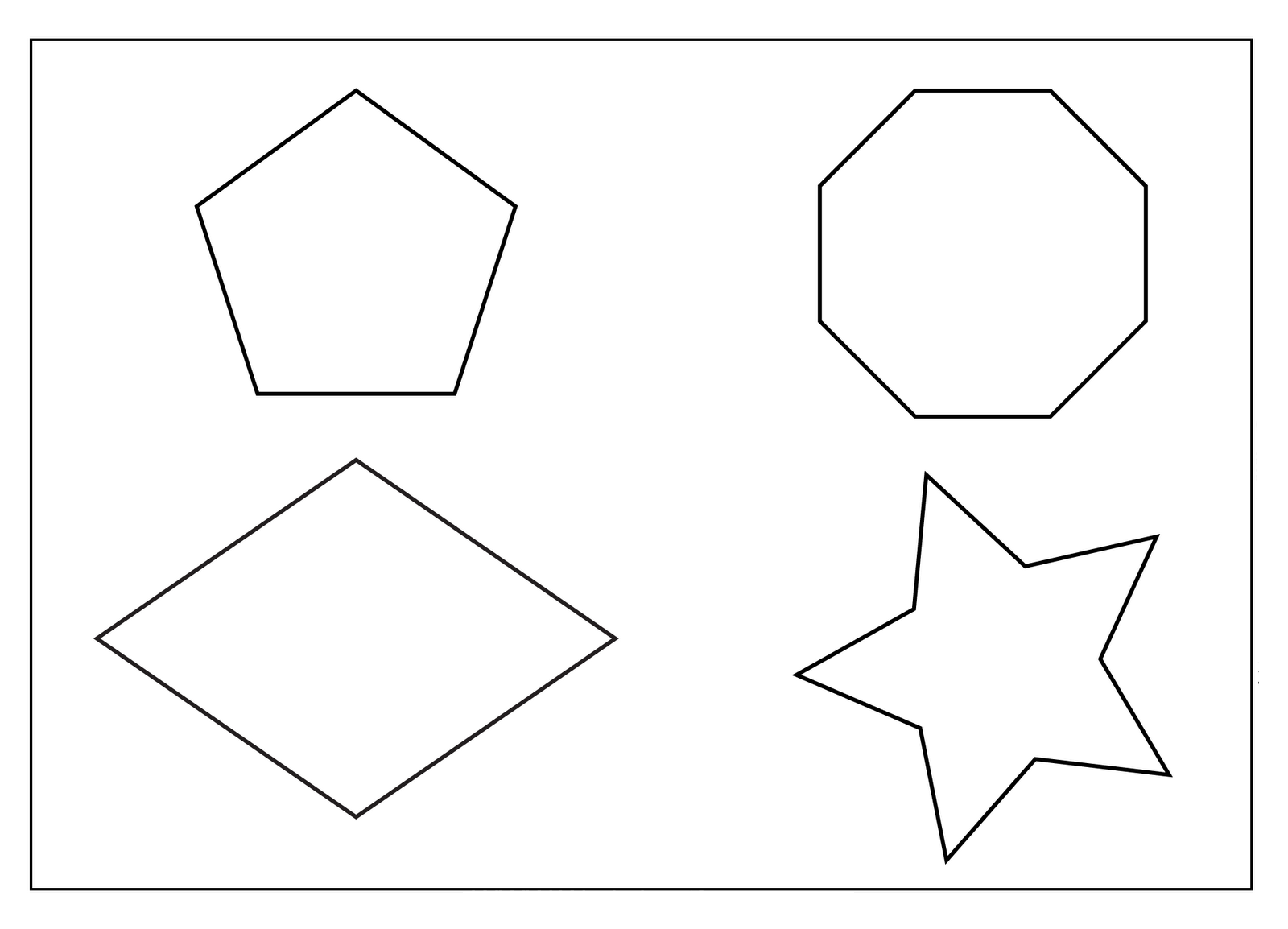 12 Octagon Shape Printable Worksheet /