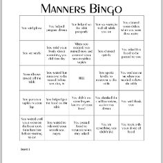Free Printable Manners Worksheets Image