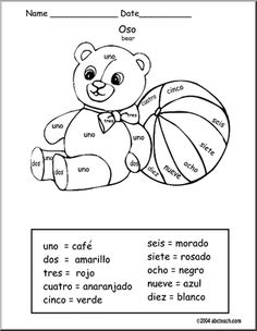 Free Spanish Color by Number Printables