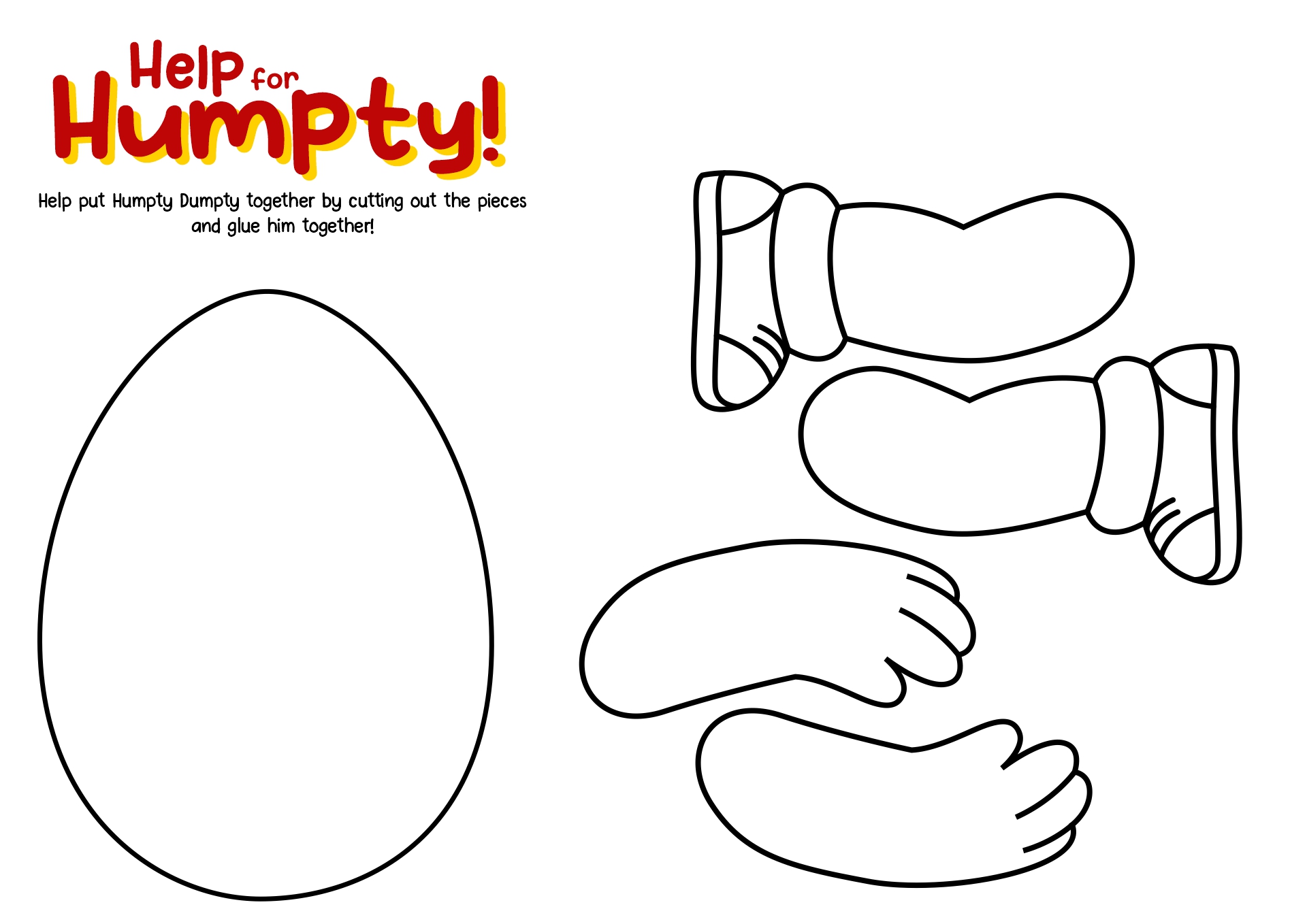 Humpty Dumpty Craft Printable