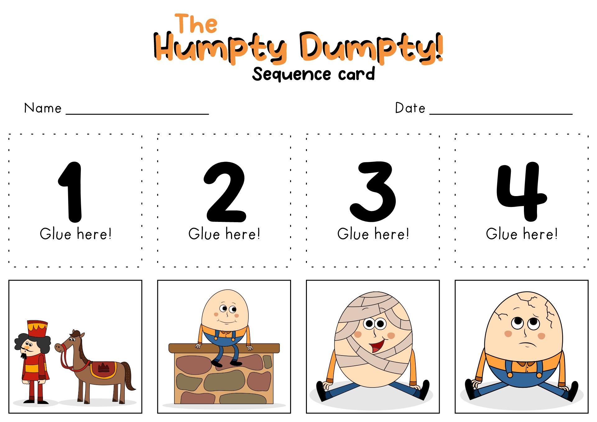 Humpty Dumpty Sequence Cards Image